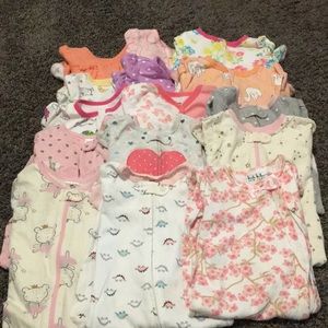 15 pc baby girl pjs